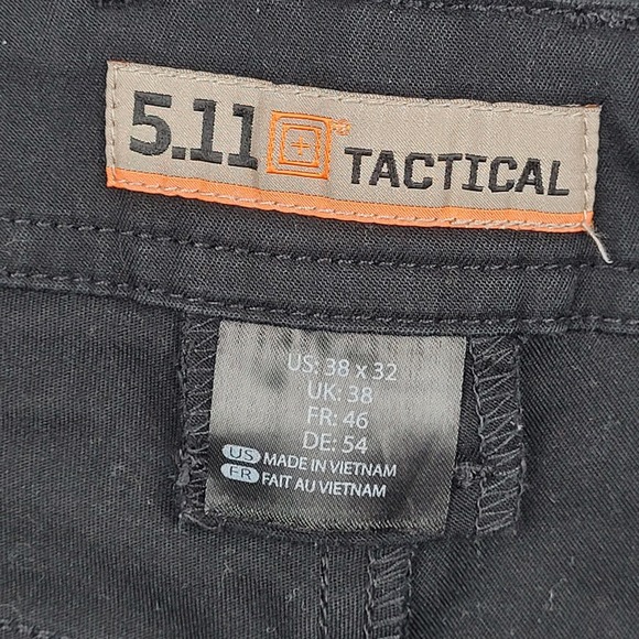5.11 Tactical Mens 38x32 Black Pants Casual Work Utility - Picture 4 of 12